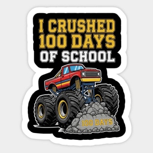 Monster Truck Tee - Crushing 100 Days of Homework Sticker